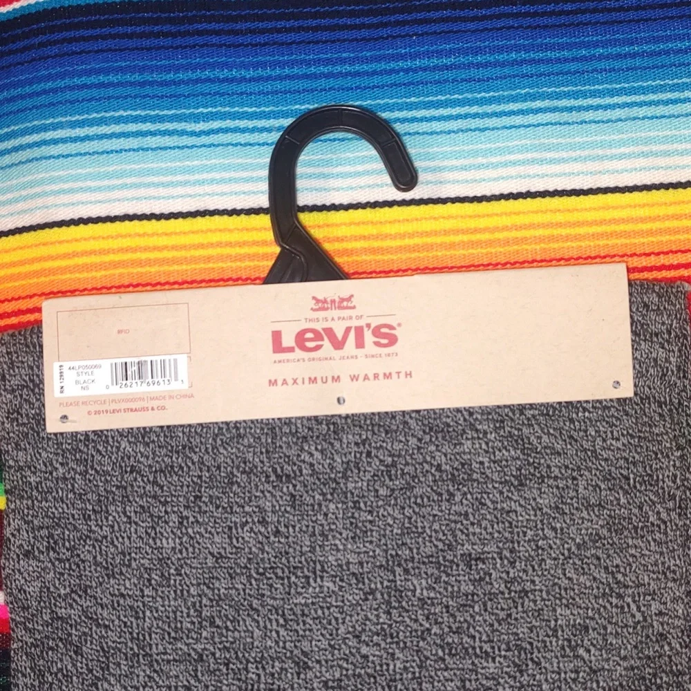 Levi's 2 Piece Beanie Hat & Scarf Set Gray NWT